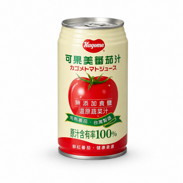 可果美無鹽蕃茄汁（340g*24罐／箱）