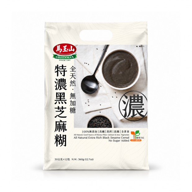 馬玉山全天然無加糖特濃黑芝麻糊（30g×12入／袋）