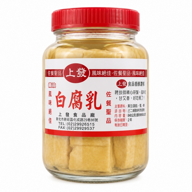 上發白豆腐乳(600g/罐)