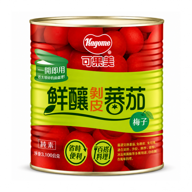 可果美剝皮蕃茄-梅子（3.1kg／桶）